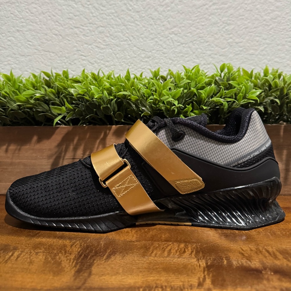 Nike Romaleos 4 Weightlifting Squat Shoes Black Gold CD3463-001 Men’s Size 13 - Picture 8 of 11